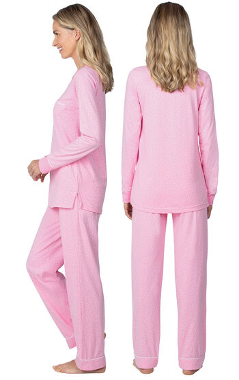 Classic Polka-Dot Pullover Pajamas - Pink