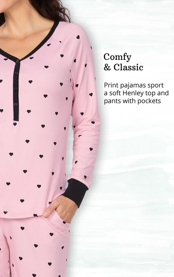 Addison Meadow Whisper Knit Pajamas Henley PJs image number 2