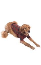 Buffalo Plaid Shirt Dog - Warm Gray & Red image number 1
