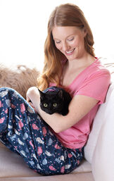 Printed Jersey Short Sleeve PJ - Navy Cats Pajamas image number 1