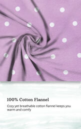 Lavender Dot Flannel Button-Front PJ for Women image number 4