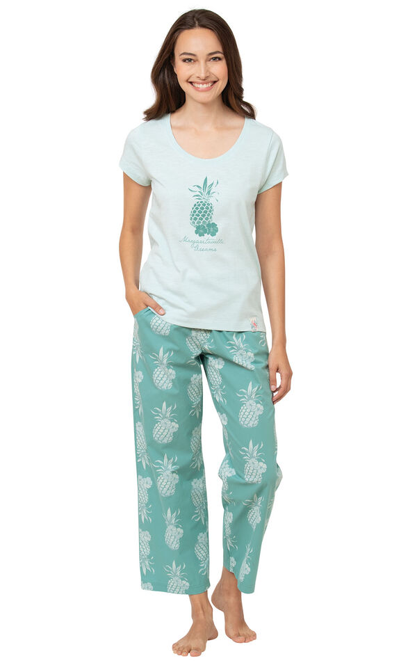 Margaritaville Breezy Bedtime Pajamas - Turquoise image number 0