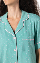 Classic Polka Dot Short-Sleeve Boyfriend Pajamas image number 2