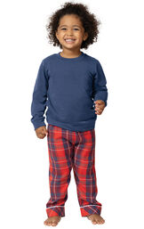 Americana Plaid Hoodie Toddler Pajamas image number 0