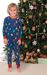 Christmas Lights Boys Pajamas PJ image number 3