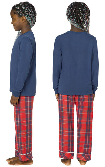 Americana Plaid Girls Pajamas