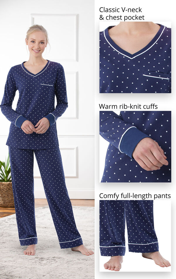 Classic Polka-Dot Pullover Pajamas image number 6