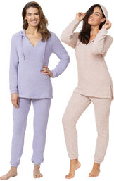 Lavender and Pink Cozy Escape Pajama Gift Set image number 0