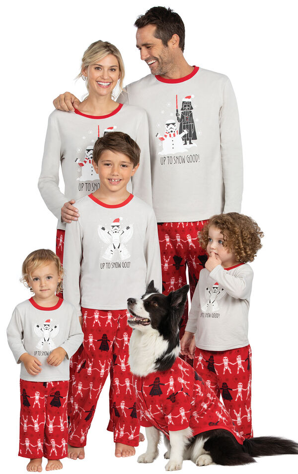 Models wearing Red Star Wars Matching Family Pajamas image number 0