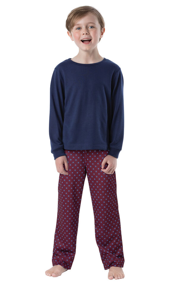Deep Red Print PJ for Youth image number 0