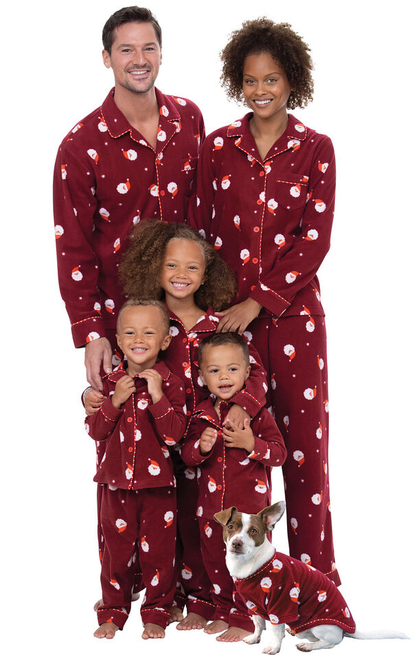 Santa Fleece Matching Family Pajamas in Fleece | Matching Family Pajamas | PajamaGram