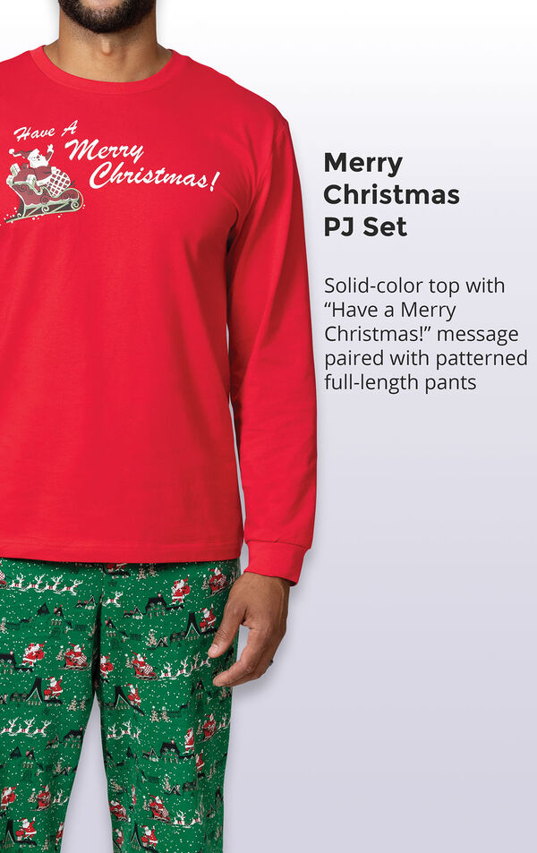 Santa's Sleigh Men's Pajamas image number 3