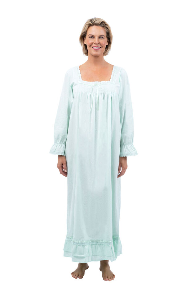 Martha - Victorian Long Sleeve Cotton Nightgown image number 5