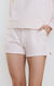 Gingham French Terry Shorts - Peach