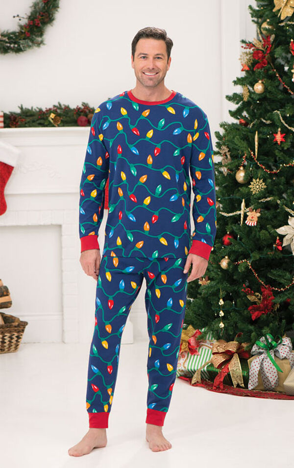 Christmas Lights Men's Pajamas image number 1