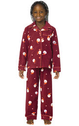 Santa Fleece Girls Pajamas