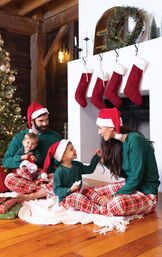 Modern Plaid Matching Family Set - Evergreen image number 1