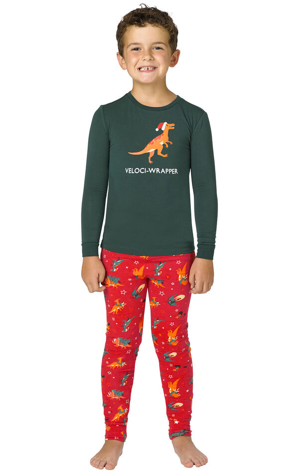 Santasaurus Boys Pajamas image number 0