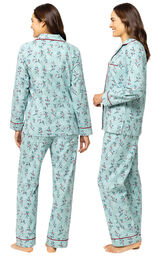 Green Holiberry Flannel Boyfriend Pajamas image number 2