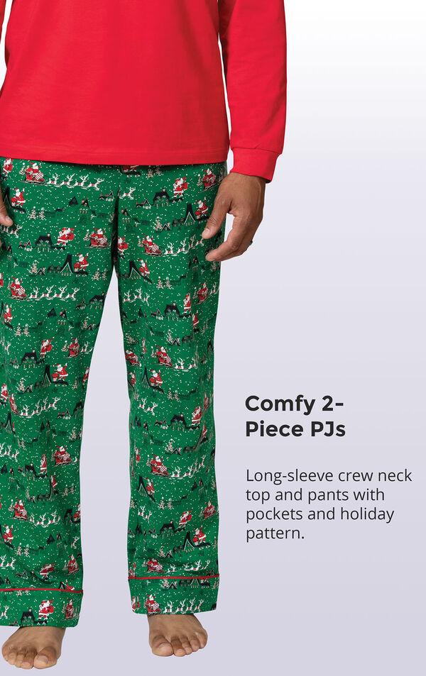 Santa's Sleigh Men's Pajamas image number 4