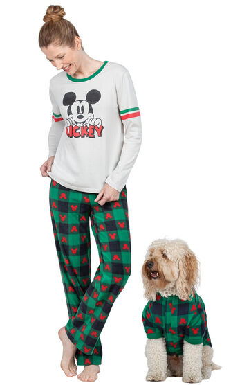 Mickey Mouse Matching  Pet & Owner PJs - Red/Green