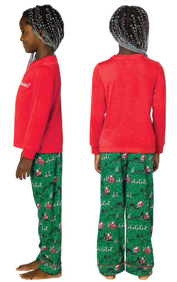 Santa's Sleigh Girls Pajamas image number 1