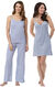 Naturally Nude Cami/Chemise Combo - Blue