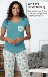 Pocket Tee Capri Pajamas image number 7