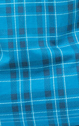 Plaid Jersey Button-Front Pajamas - Blue image number 4