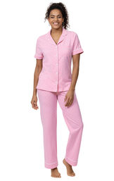 Classic Polka Dot Short-Sleeve Boyfriend Pajamas image number 0