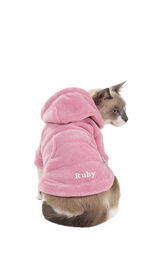 Model wearing Hoodie-Footie - Pink Fleece for Cats image number 0