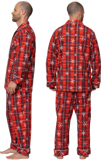 Americana Plaid Snowflake Men's Pajamas