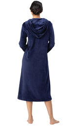 Addison Meadow|PajamaGram Hooded Nightgown - Navy image number 1