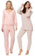 Soft Pink Brushed Fleece Sweater Set  PJs & Mauve Cozy Escape PJs