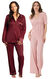 Ruby Luxe Satin Button-Front PJs & Pink Naturally Nude PJs