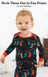 Christmas Stockings Infant Pajamas image number 1