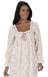 Model wearing Martha Nightgown in Vintage Rose for Women image number 5