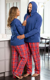 Americana Plaid Matching His & Her Pajamas image number 1