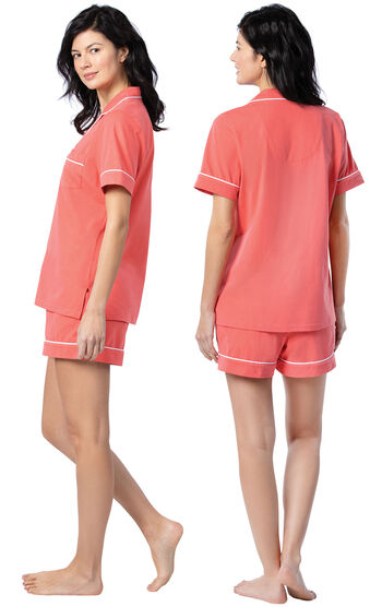 Solid Jersey Short Set - Coral