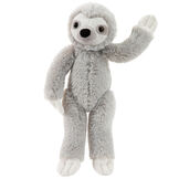 15" Buddy Sloth - Front view of standing slim gray and white Sloth image number 6
