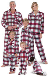 Fireside Plaid Fleece Button-Front Matching Family Pajamas image number 0