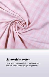 Lightweight cotton - Durable cotton poplin is breathable and beautiful in a classic gingham pattern image number 5