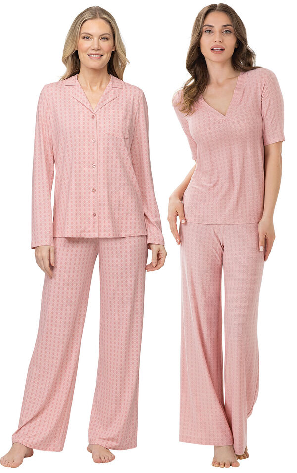 Pink Naturally Nude Boyfriend PJs & Pink Naturally Nude Pjs image number 0