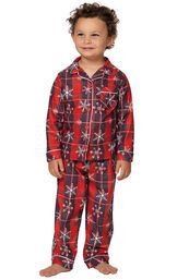Americana Plaid Snowflake Boys Pajamas image number 0