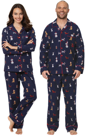 Christmas Dogs His & Hers Matching Pajamas