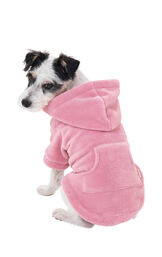 Model wearing Hoodie-Footie - Pink Fleece - Pet image number 0