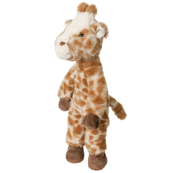 15" Buddy Giraffe - Side view of standing brown and tan print giraffe with dark brown hooves and brown eyes image number 7