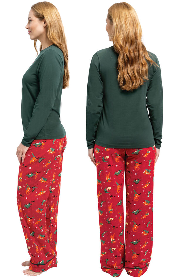Santasaurus Women's Pajamas image number 1