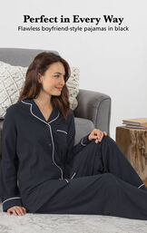 Jersey Boyfriend Pajamas are perfect in every way - Flawless boyfriend-style pajamas image number 2