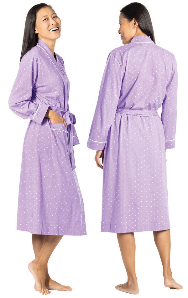 Classic Polka-Dot Mid-Length Robe image number 2